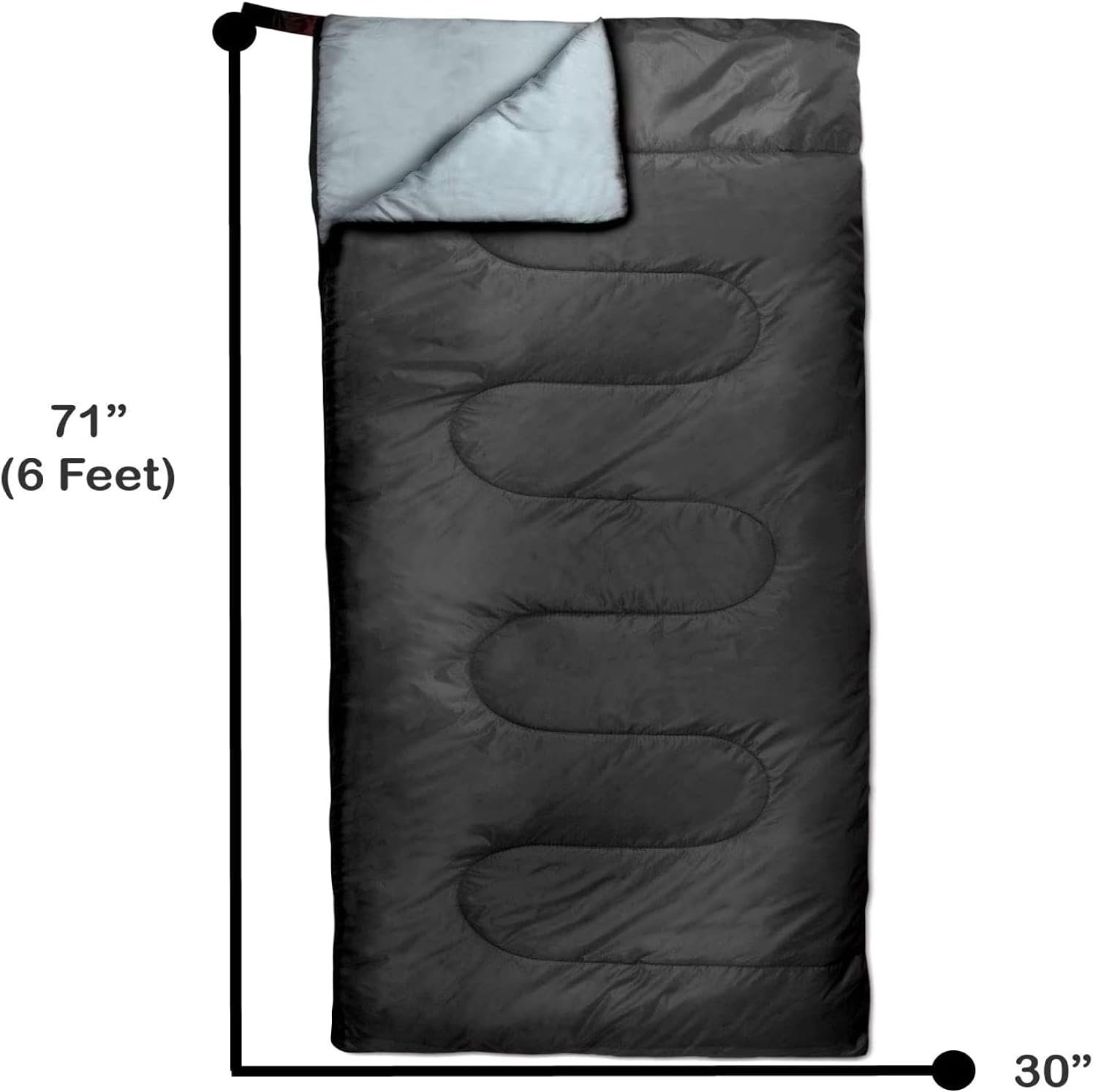 Envelope Sleeping Bags 4 Seasons Warm or Cold Lightweight Indoor Outdoor Sleeping Bags for Adults, Backpacking, Camping - Image 2