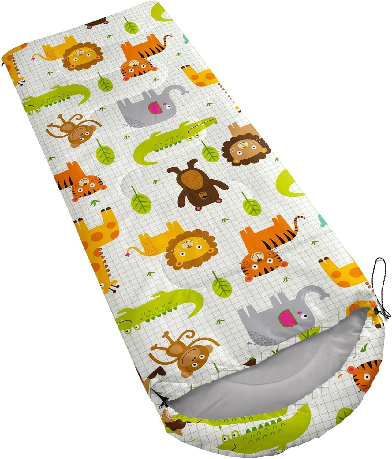 Kids Sleeping Bag for Boys Girls,Rocket Moon Print-Lightweight Warm Portable Outdoor Indoor-Waterproof Cold Weather Resistant Sleeping Bag for Camping Hiking - Image 2