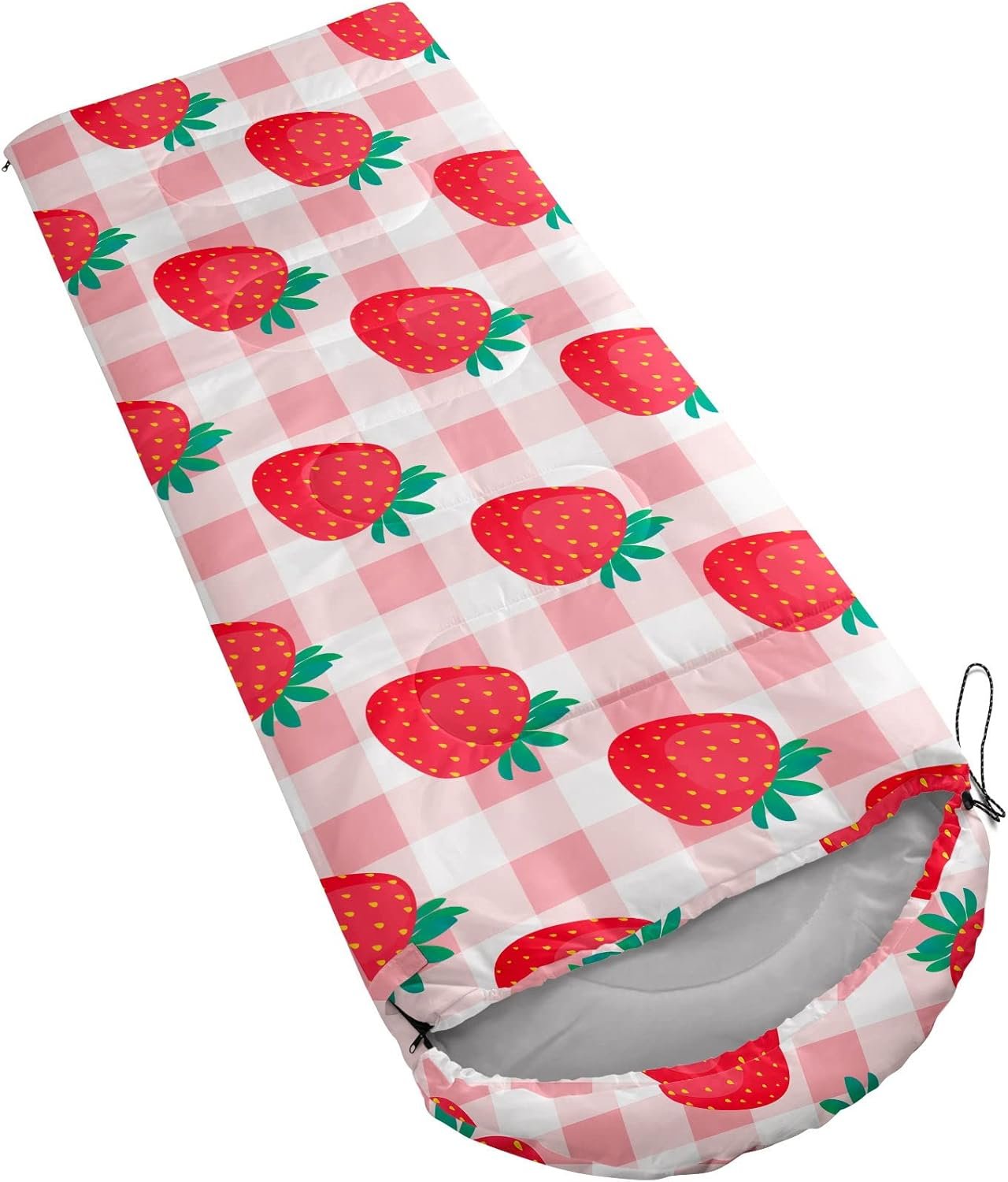 Kids Sleeping Bag for Boys Girls,Rocket Moon Print-Lightweight Warm Portable Outdoor Indoor-Waterproof Cold Weather Resistant Sleeping Bag for Camping Hiking - Image 2